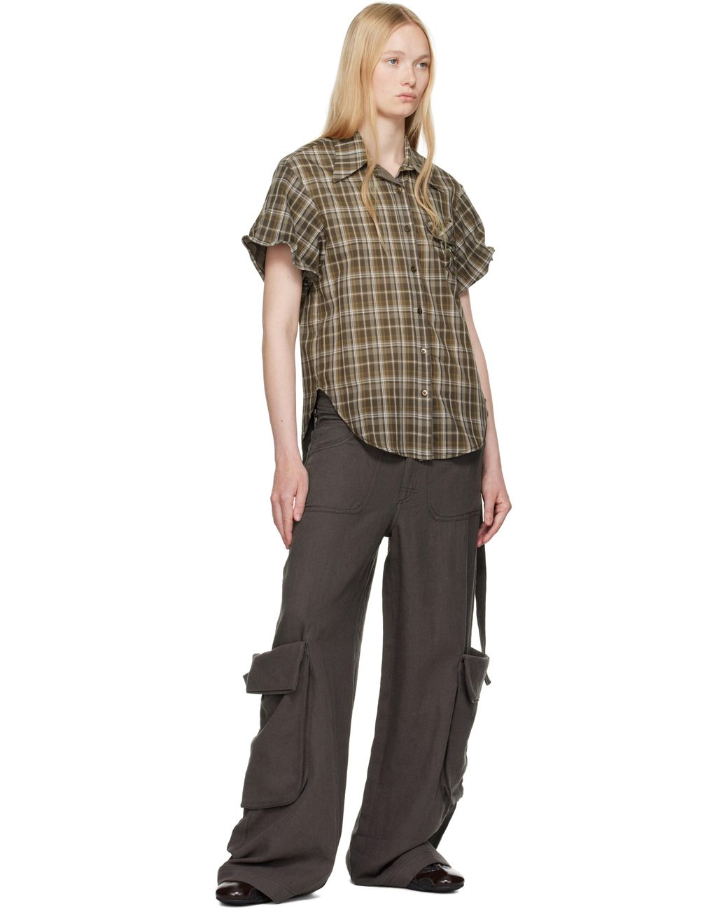 OPEN YY ブラウン Wire Cuff チェック シャツ OPEN YY ブラウン Wire Cuff チェック シャツ ブラウン | Lyst