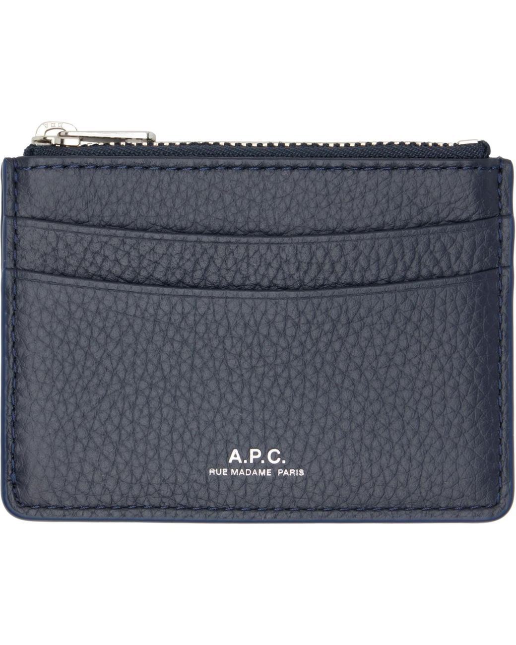 A.P.C. Blue Paris Card Holder for men