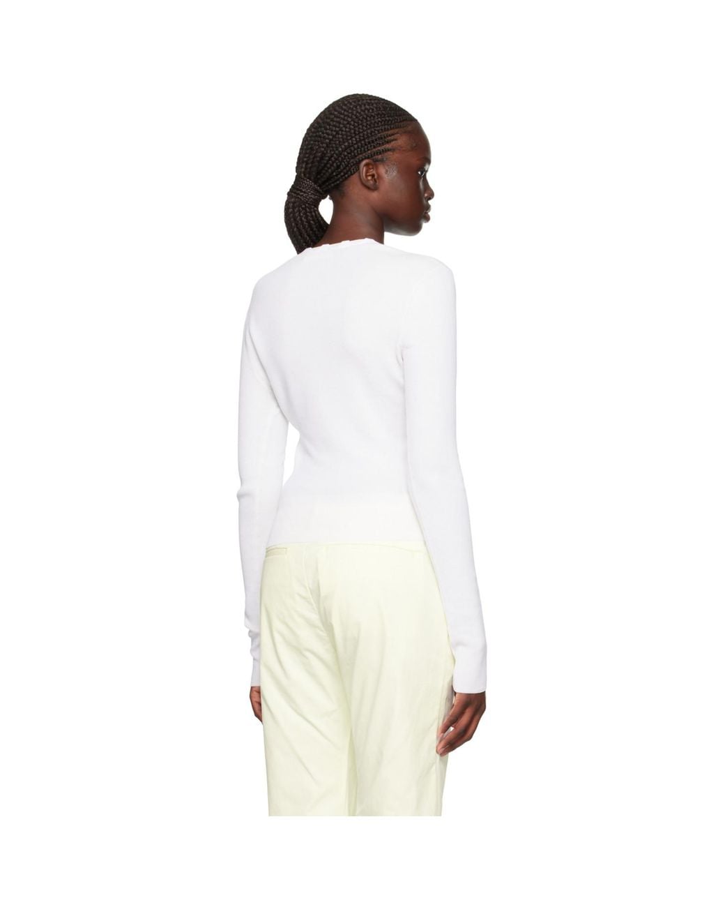 Dion Lee Black Off-white Bichrome Cardigan