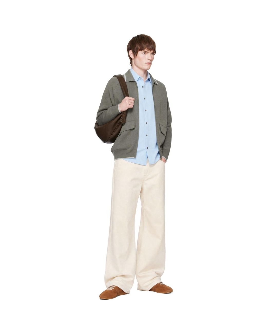 Maison Kitsuné Gray 'Maison Kitsune Paris' Flap Pocket Jacket for men