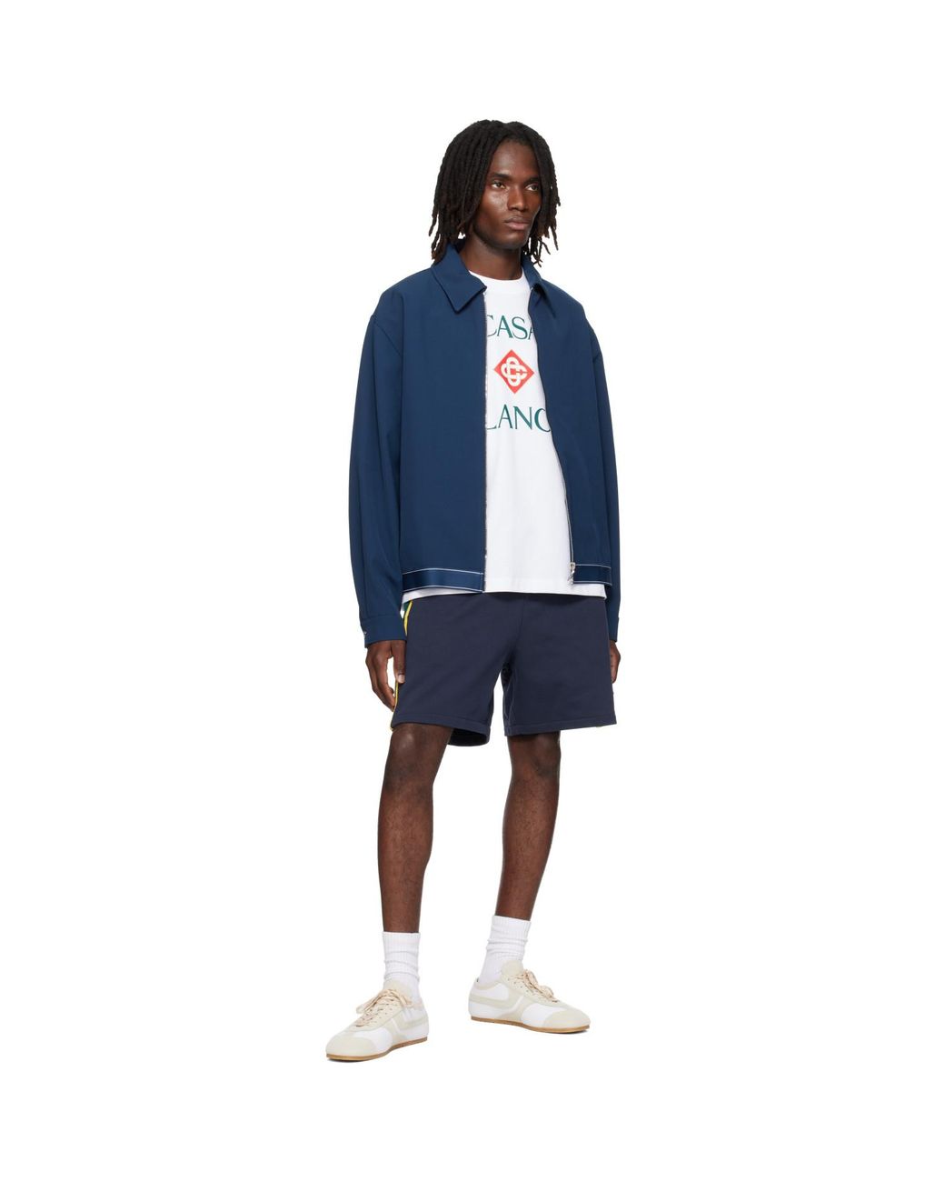 Casablanca Blue Panelled Sweat Shorts for men