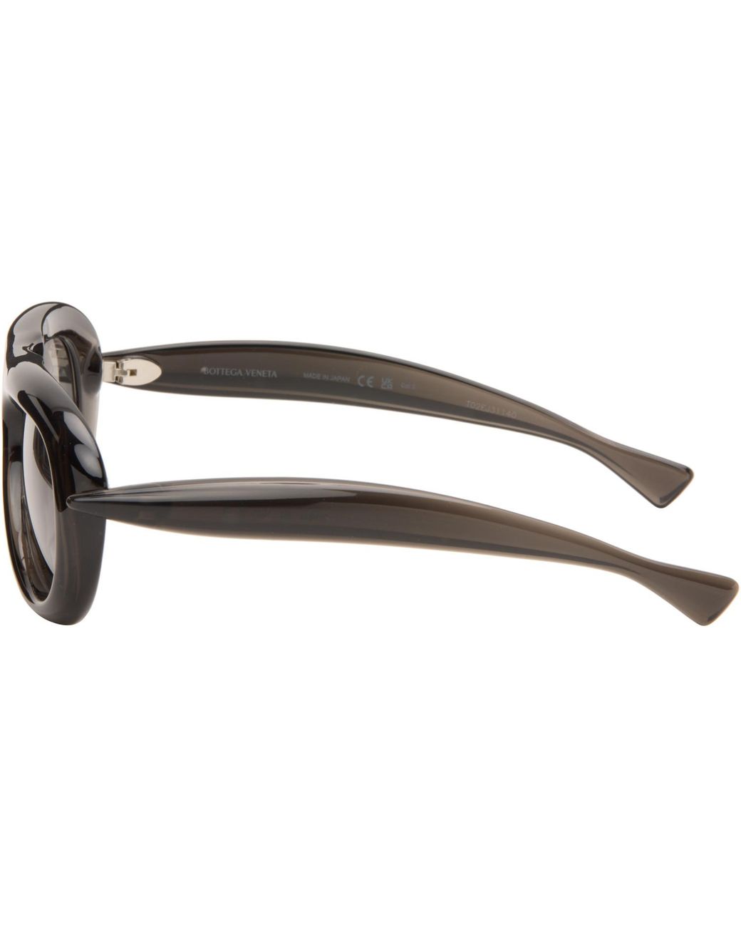 Bottega Veneta Brown Sardine Aviator Sunglasses for men
