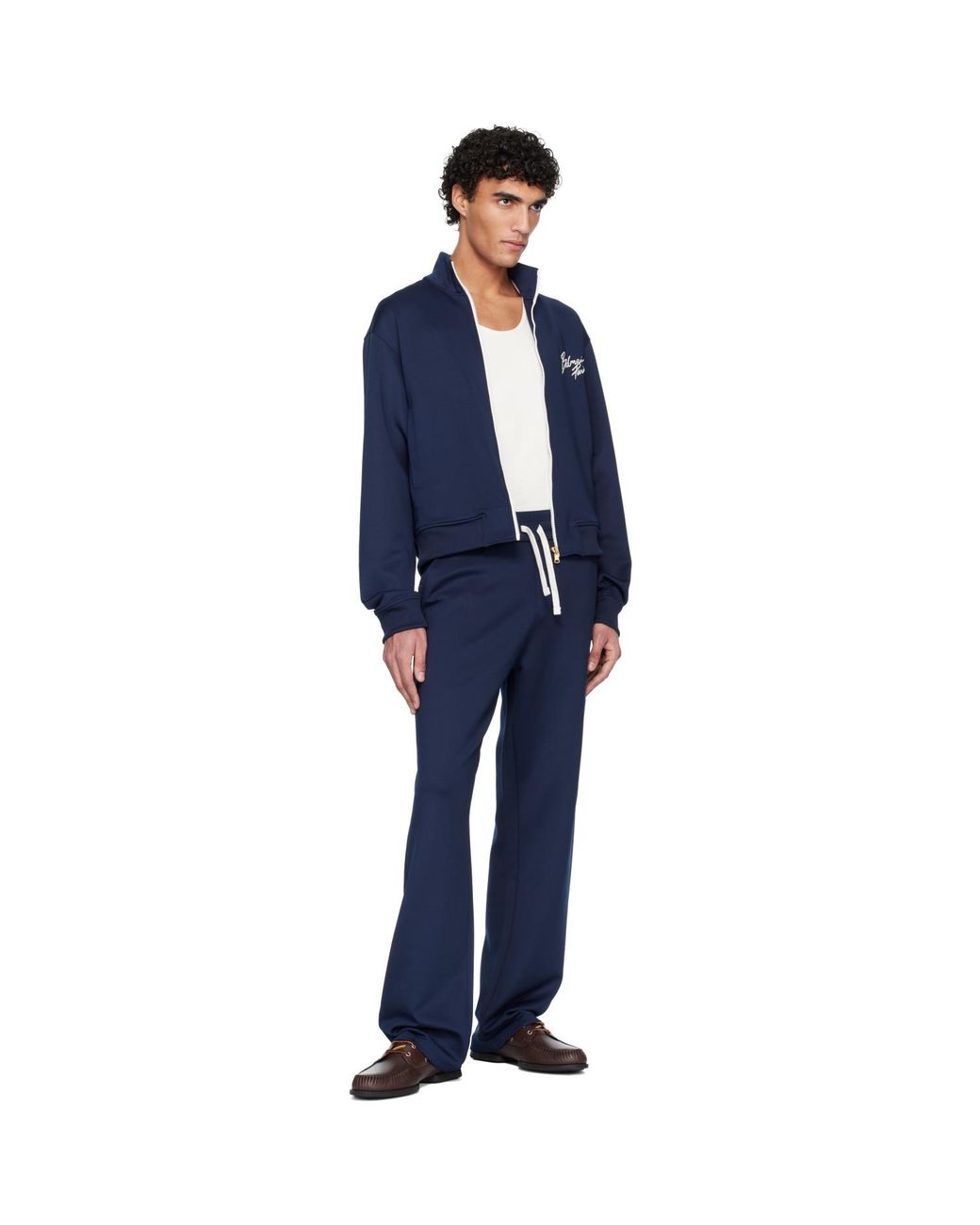 Balmain Blue Signature Sweatpants for men