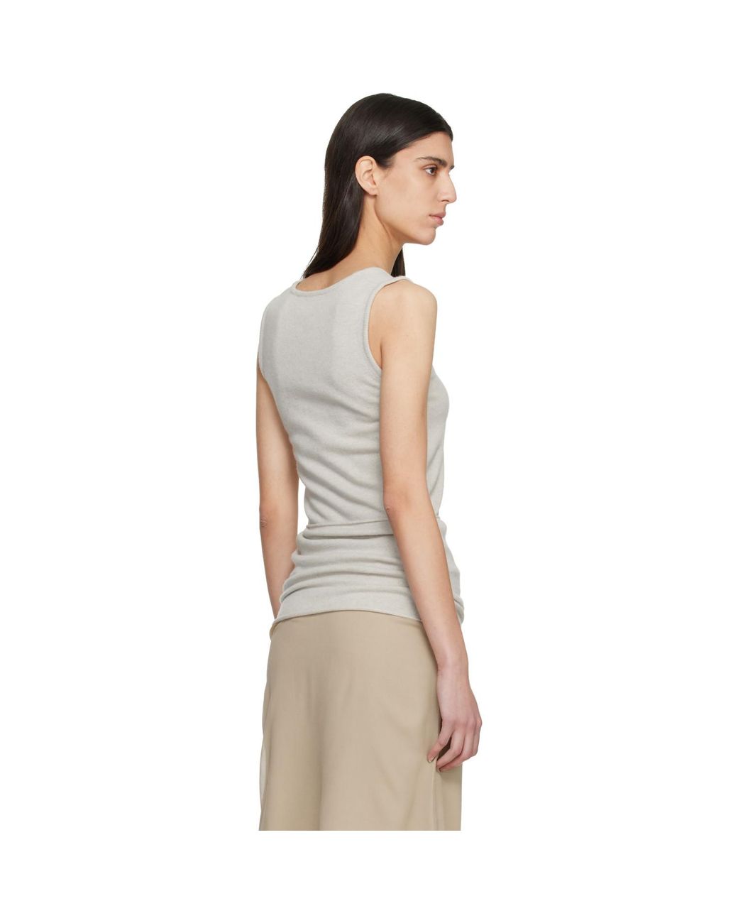 LE17SEPTEMBRE Black Long Scoop Sleeveless Tank Top