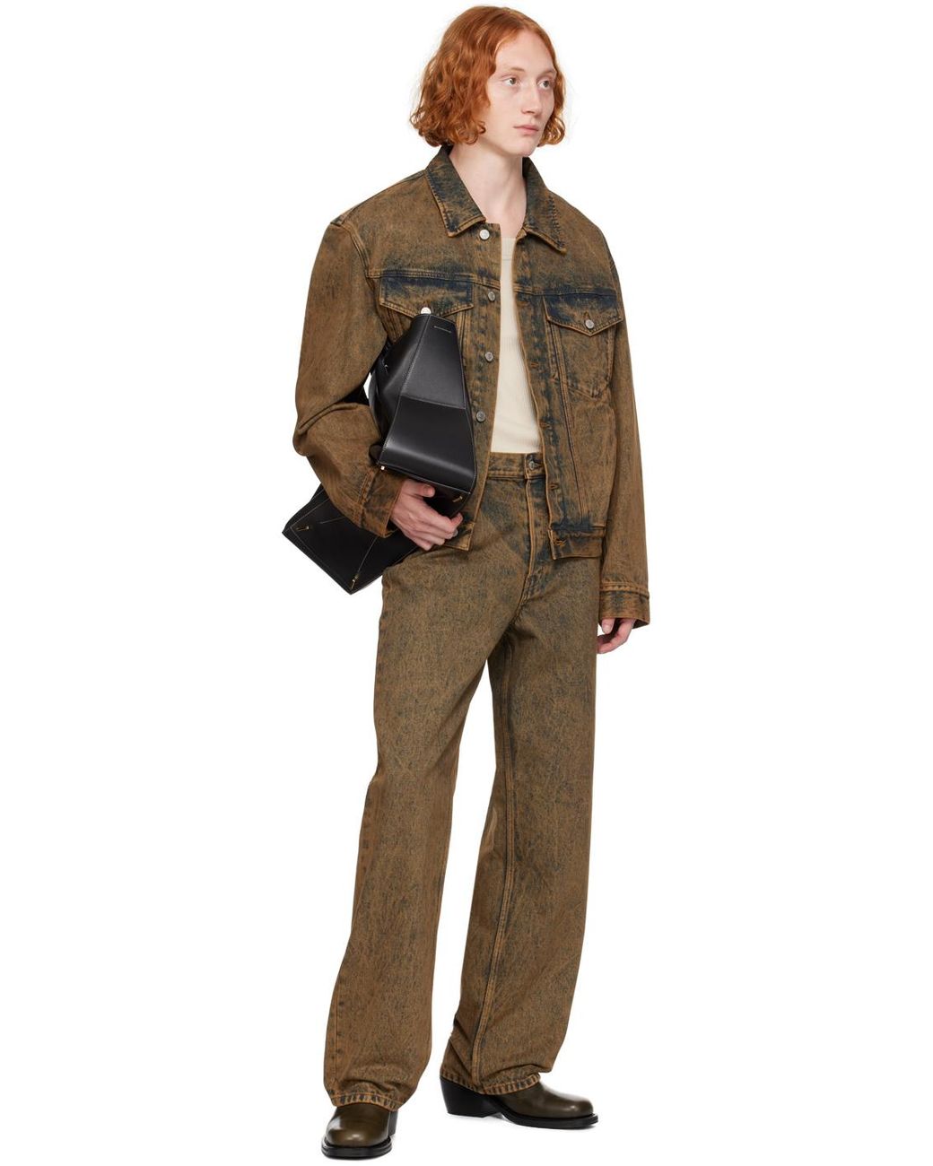 DRIES VAN NOTEN ブラック ガーメントダイ ジャケット DRIES VAN NOTEN ブラック ガーメントダイ ジャケット