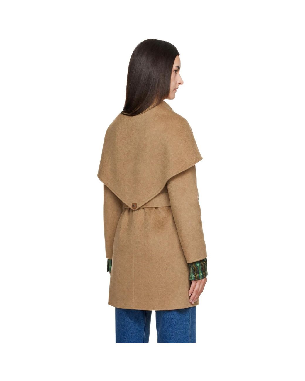 Max Mara Brown Tan Detto Double Cashmere Stole & Coat