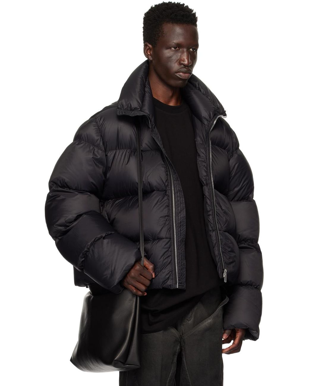 国内発送 RICK OWENS Porterville タートル ダウンジャケット Black Porterville Turtle Down Jacket by Rick Owens on Sale
