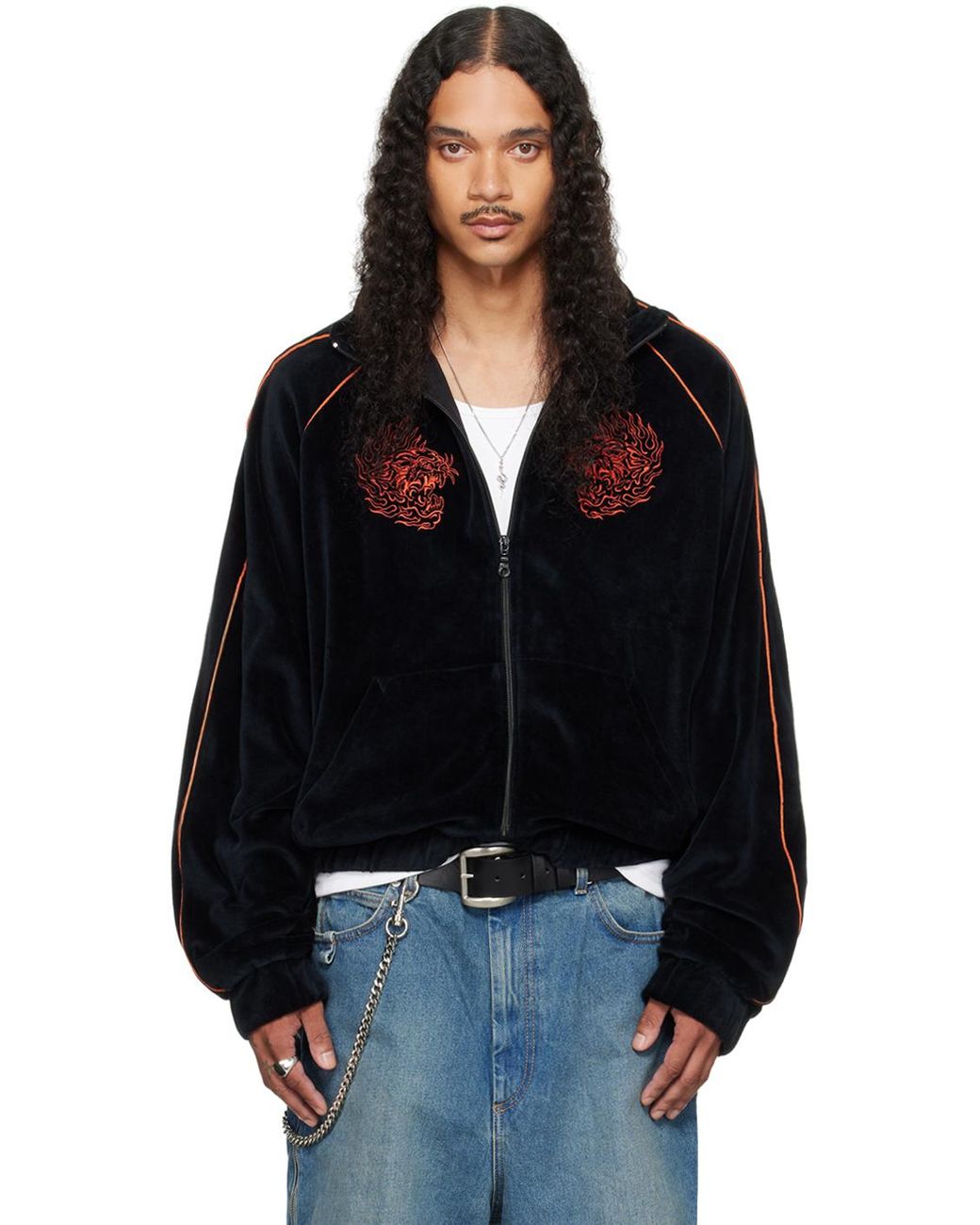 Lu'u Dan Supa Sleaze Track Jacket in Black for Men | Lyst