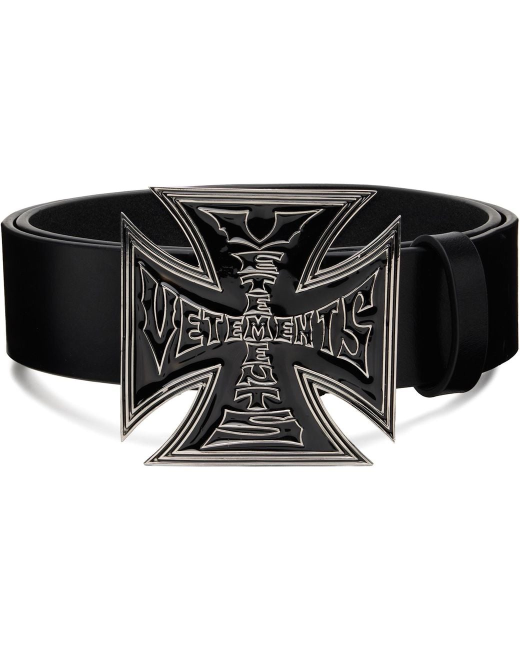 Vetements Biker Cross Logo Jumbo Belt in Black for Men | Lyst
