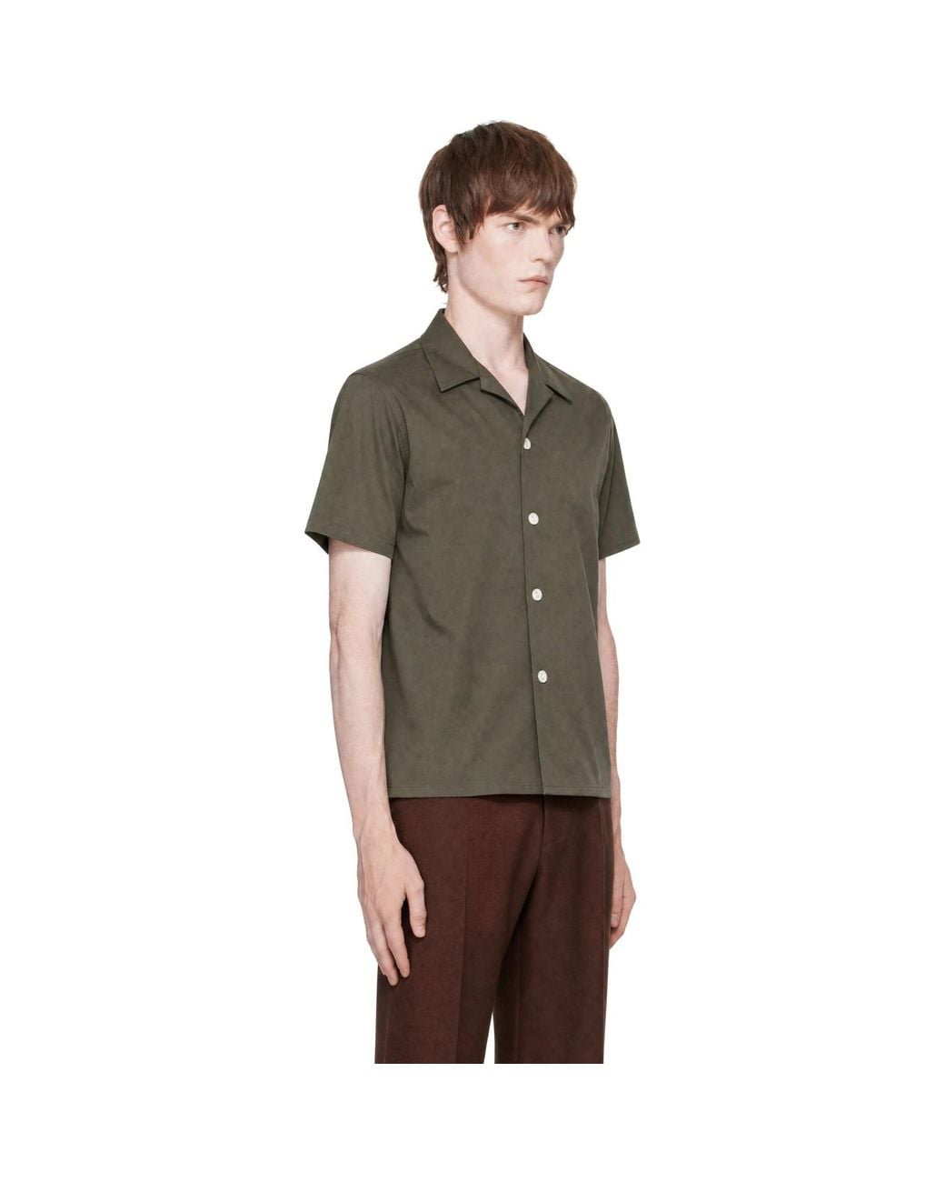 Second/Layer Brown Khaki Avenue Shirt for men