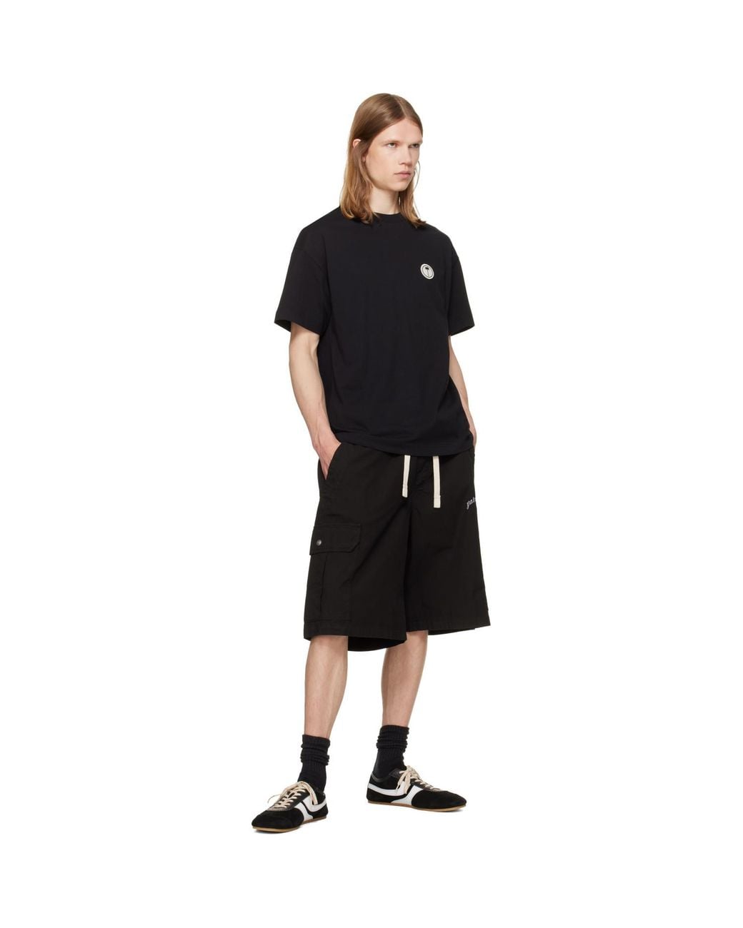 Palm Angels Black Tree Logo Regular T-Shirt for men