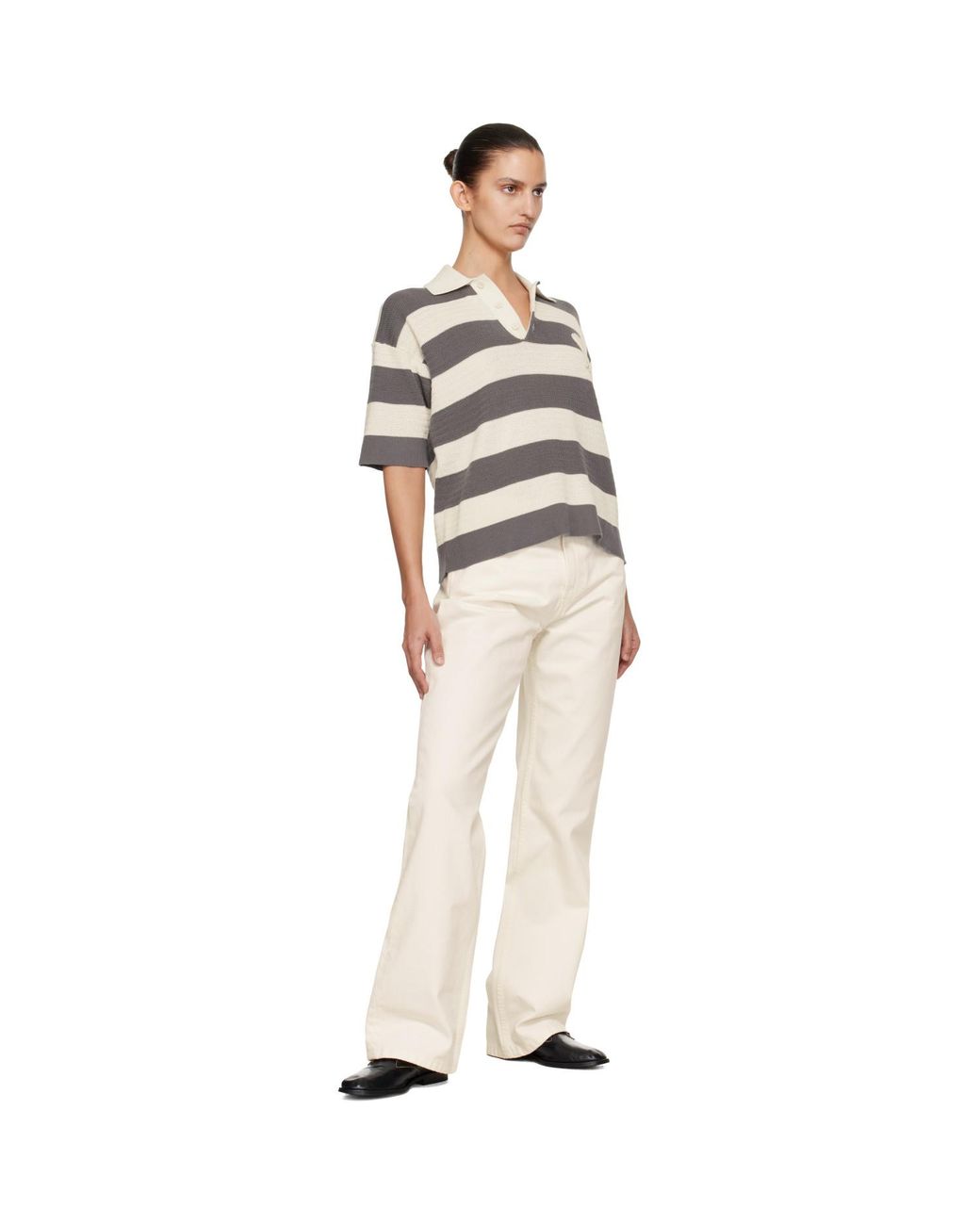 AMI Multicolor Off- & Short Sleeves 'Ami De Coeur' Polo