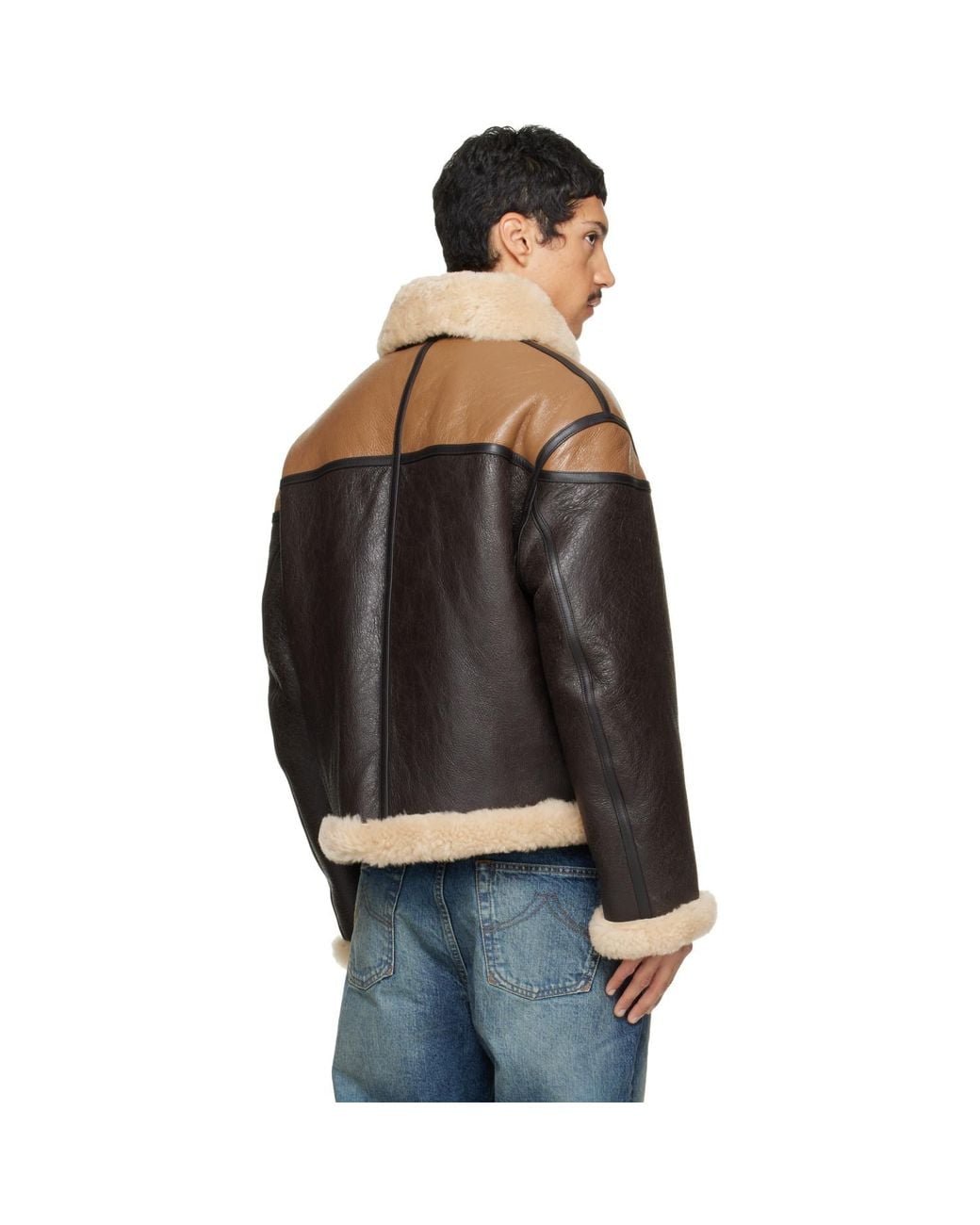 KENZO Black Paris Flying Boke' Shearling Jacket for men