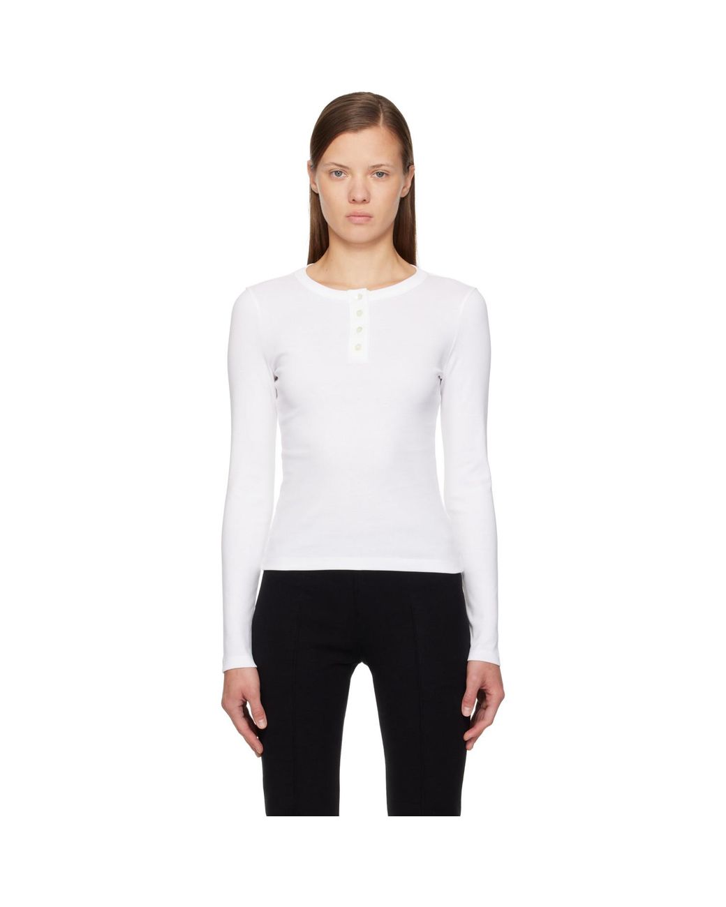Flore Flore White Jess Longsleeve Henley
