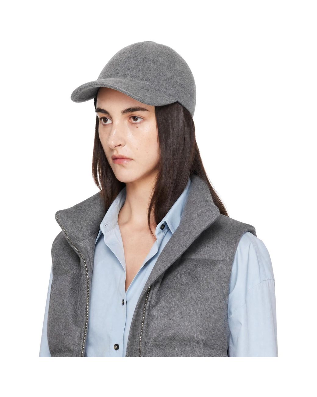 Max Mara Blue Lancia Embroidered Logo Cap