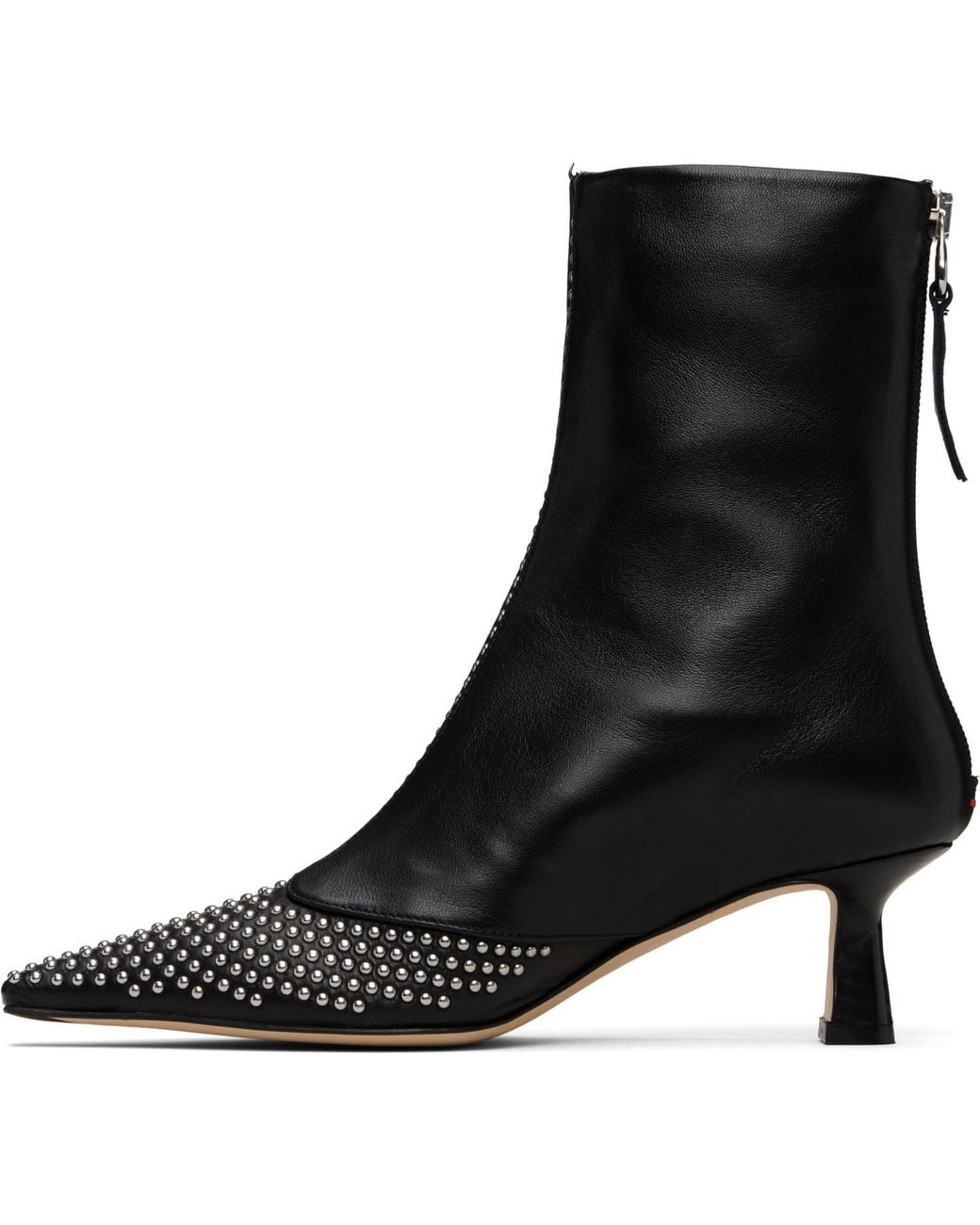 Aeyde Black Sila Mini Stud Leather Boots