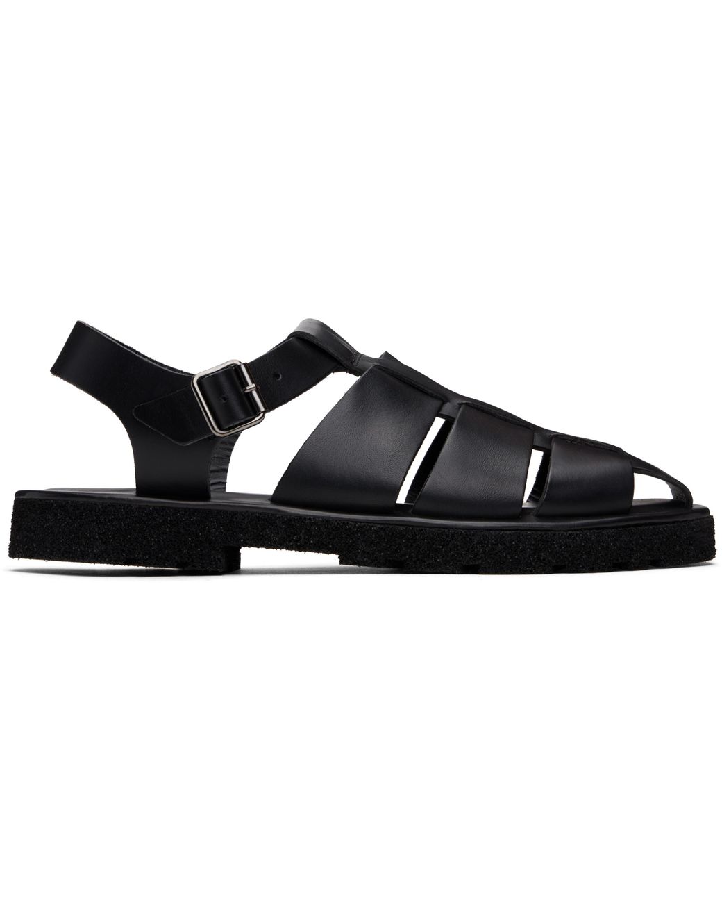 Paul Smith Leather Sandoval Fisherman Sandals in Black for  display picture 3