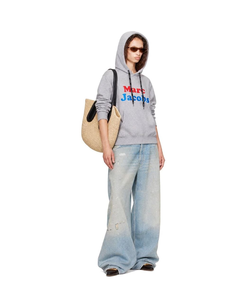 Marc Jacobs Blue Canal St Logo Oversized Hoodie