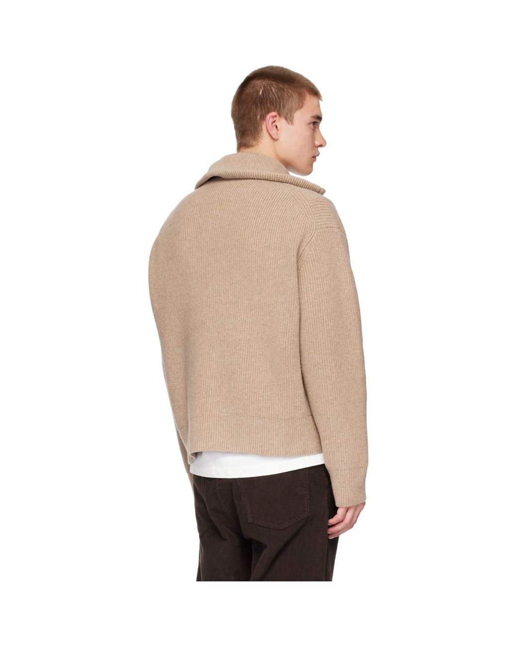 Studio Nicholson Natural Sandos Knit Jacket for men