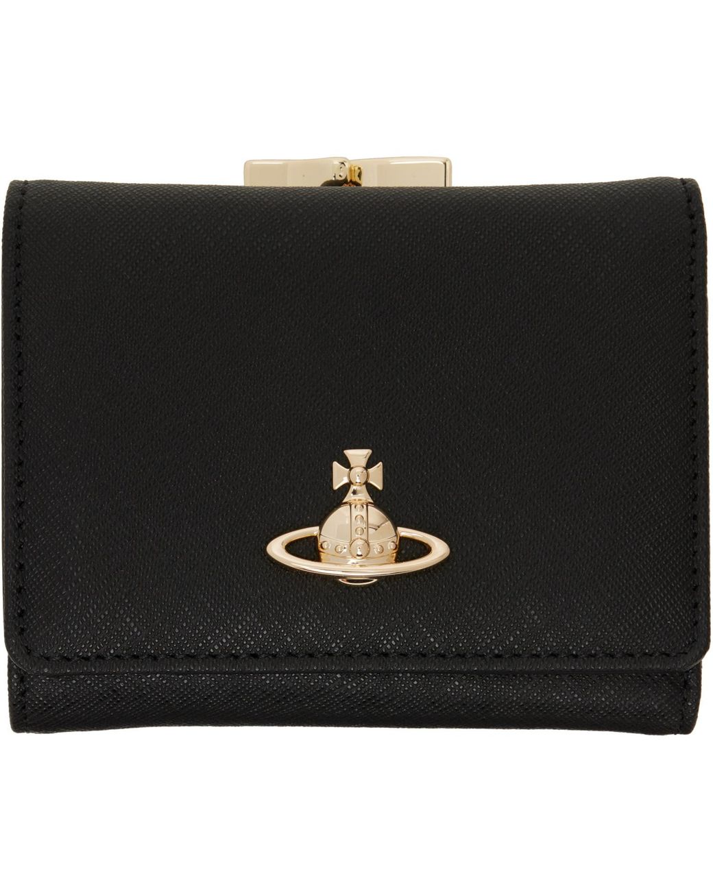 Vivienne Westwood Black Small Frame Wallet for men