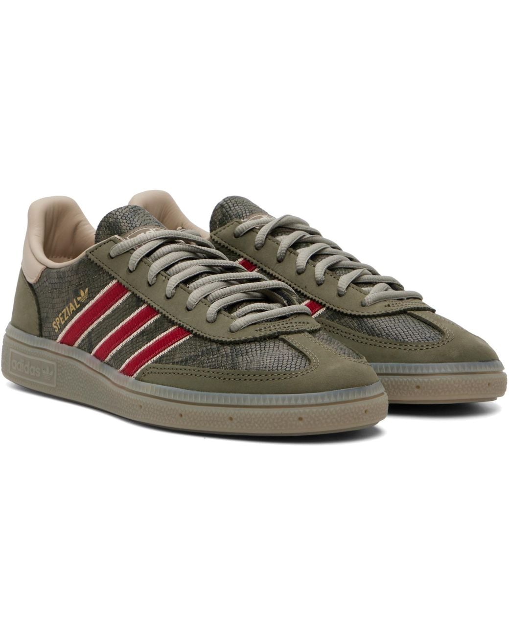 Adidas Originals Gray Khaki Handball Spezial Sneakers for men