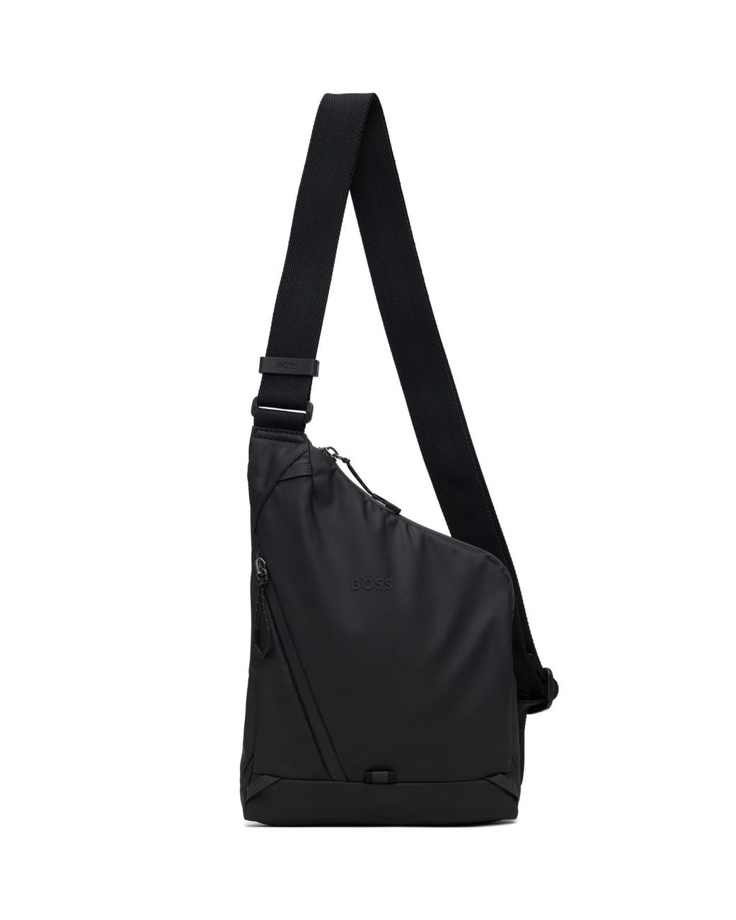 Boss Black Coated Canvas Bag for men