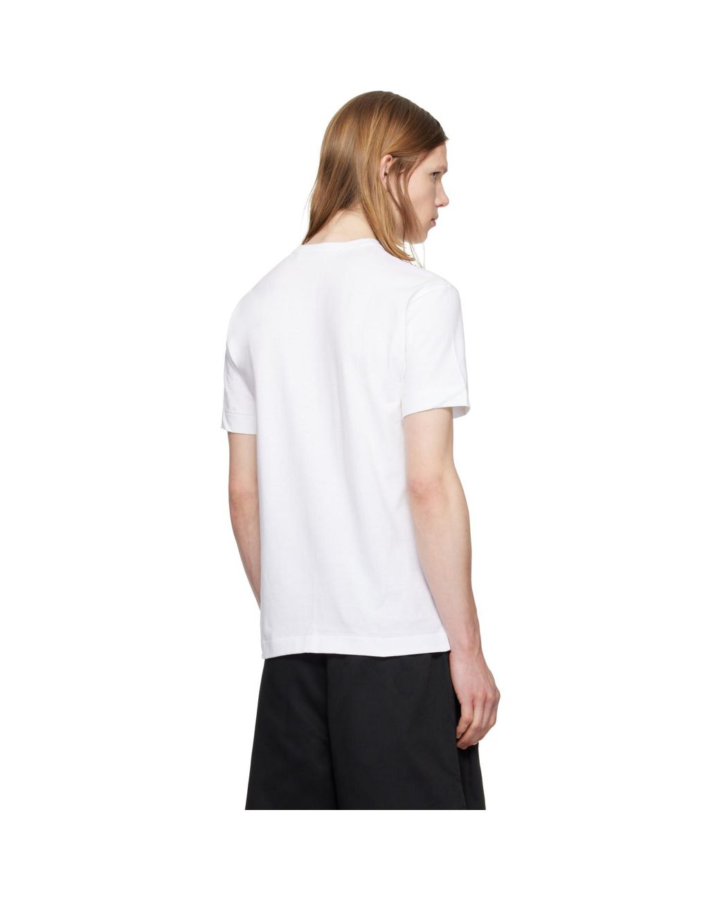 COMME DES GARÇONS PLAY White Outline Heart T-Shirt for men