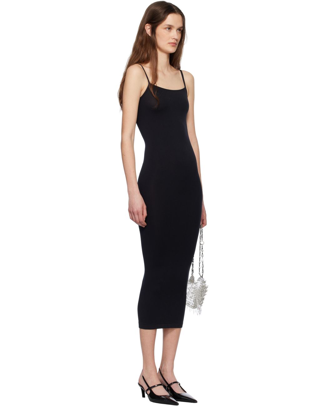 Wolford Strap Fatal Maxi Dress in Black | Lyst