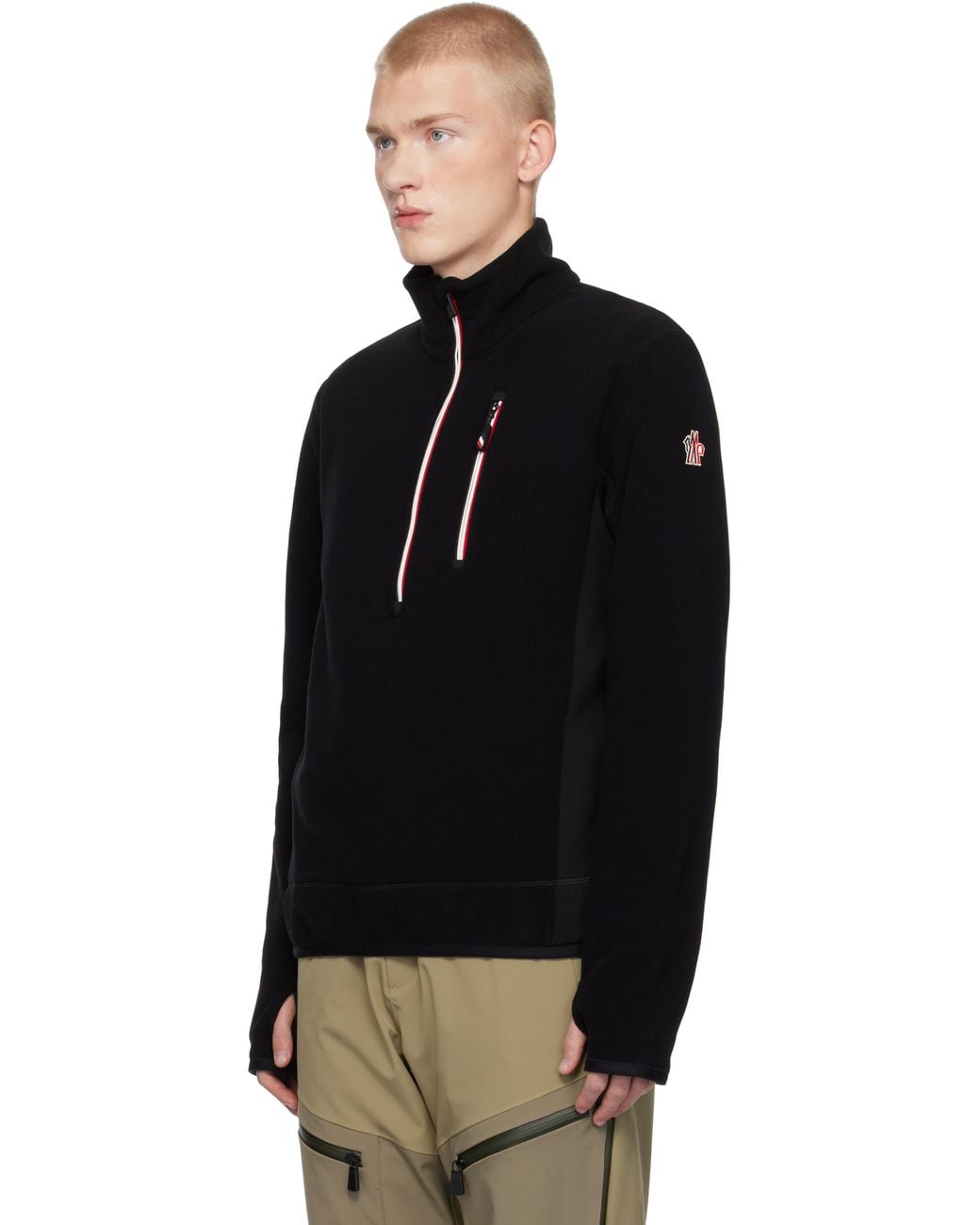 モンクレール 22年 ﾌﾞﾗｯｸ MAGLIA LUPETTO CON ZIP ﾌﾟﾙｵｰﾊﾞｰ M Moncler Maglia Lupetto Con Zip Jacket in Black for Men | Lyst