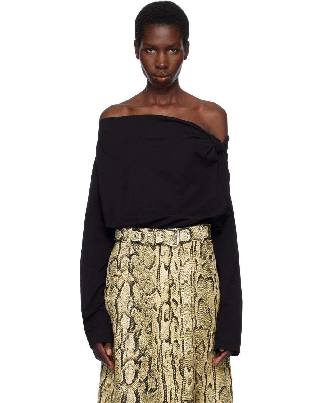 【関税込み】Dries Van Noten ブラック オフショルダー トップス Dries Van Noten ブラック オフショルダー トップス ブラック | Lyst