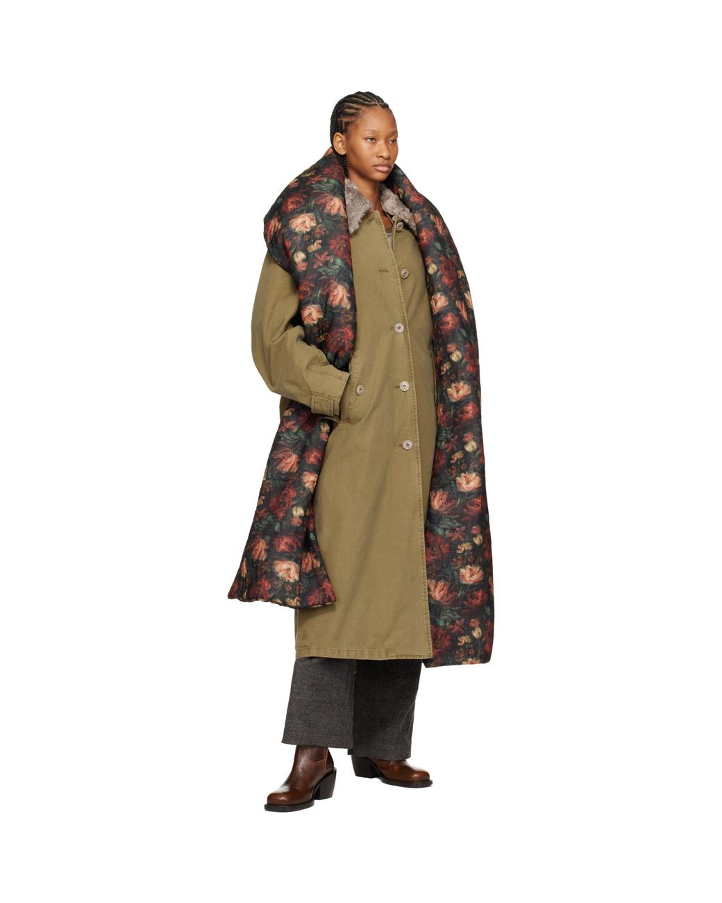 R13 Multicolor Oversized Padded Scarf