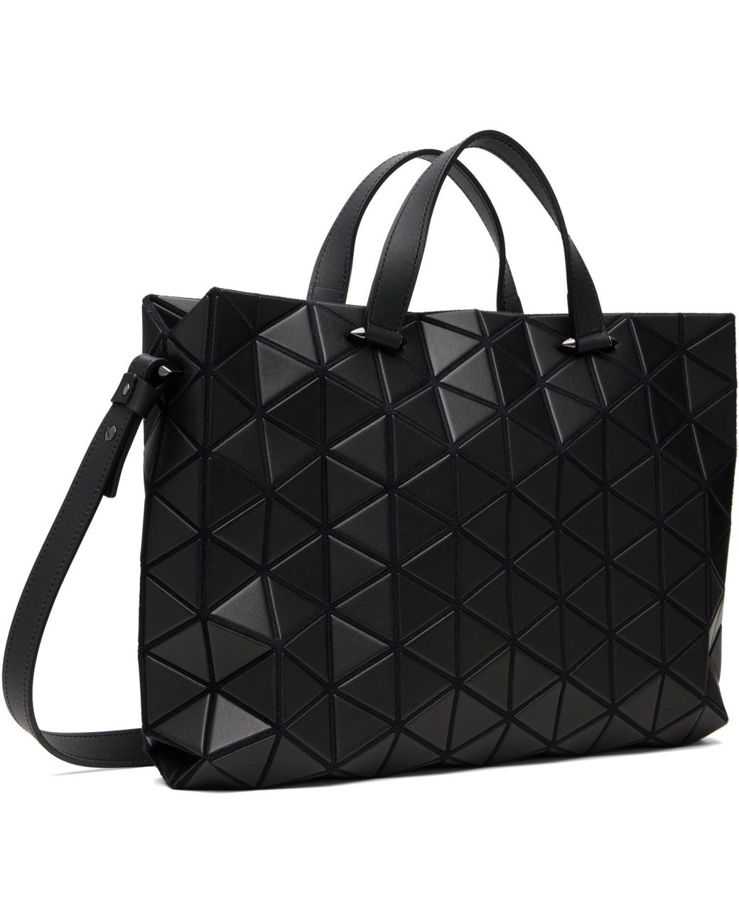 Issey Miyake Black Matte Tonneau Bag for men