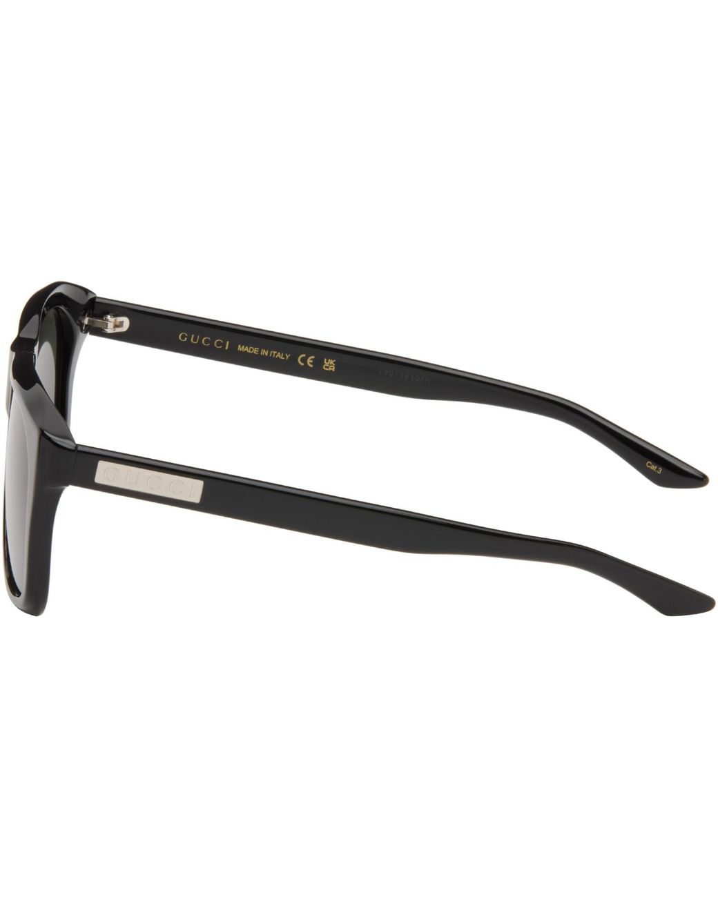 Gucci Black Institutional Logo Sunglasses for men