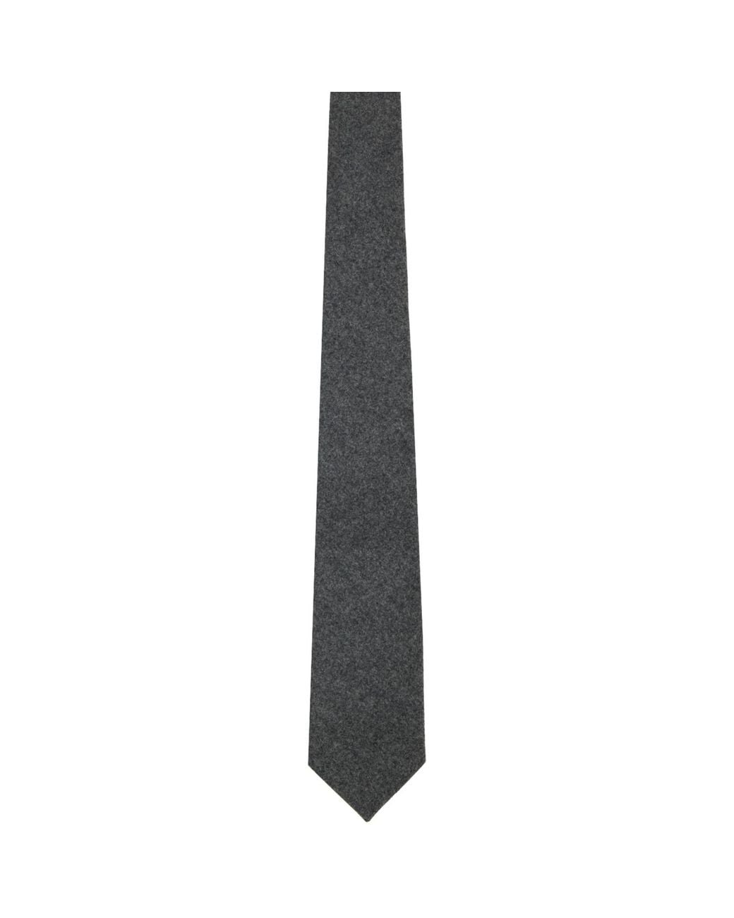 Bottega Veneta Black Light Wool Flannel Tie for men