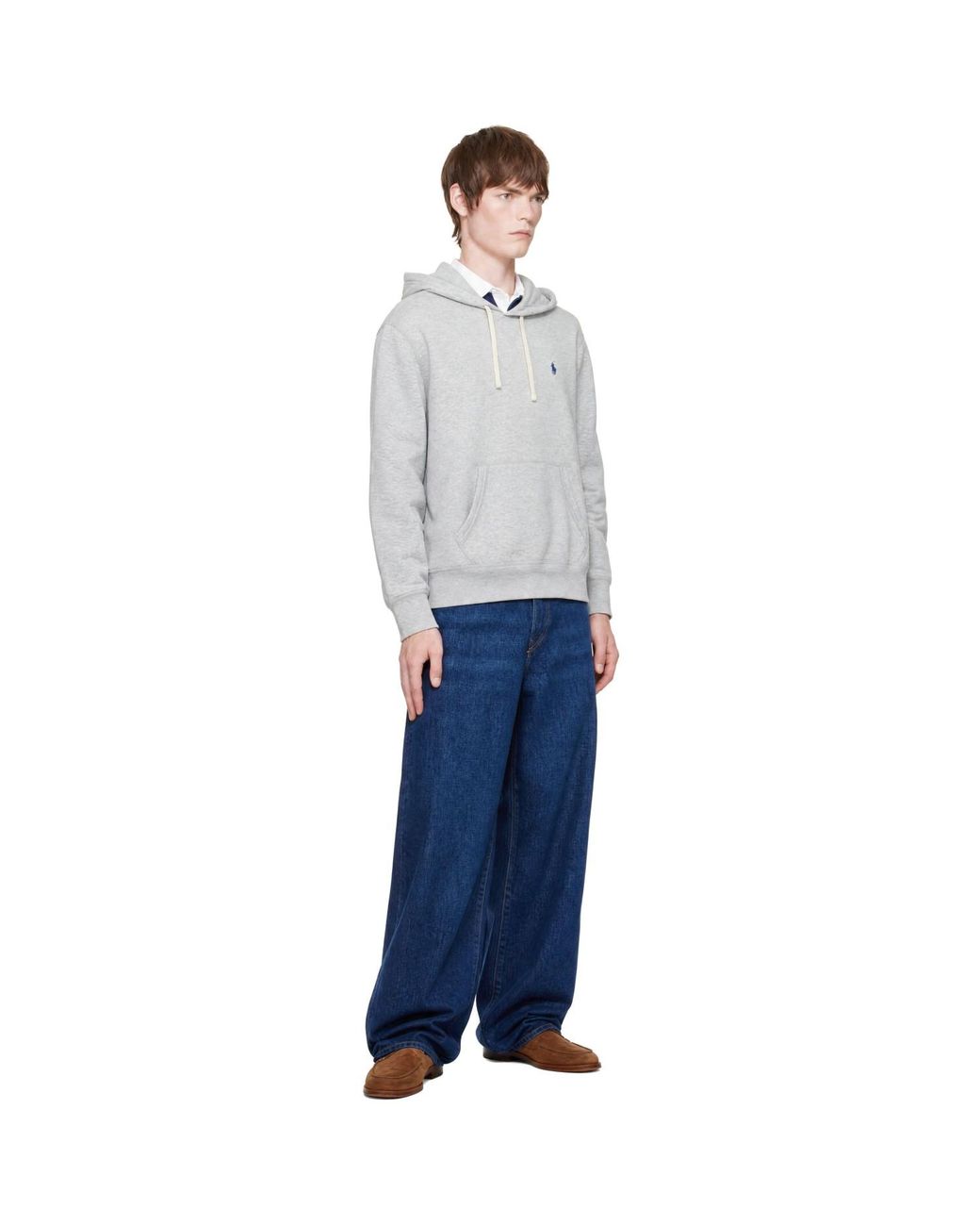 Polo Ralph Lauren Gray 'The Rl' Fleece Hoodie for men
