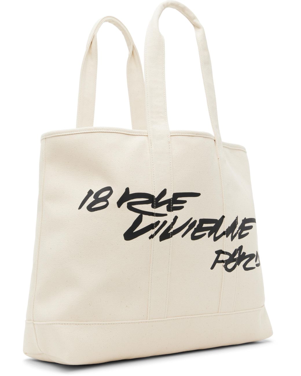 KENZO White Off- Paris Futura 2000 Edition Utility Large Tote