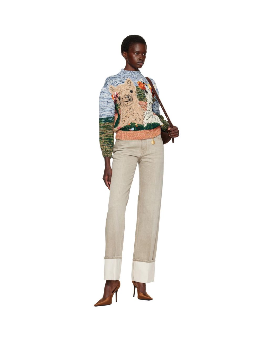 Stella McCartney Multicolor Alpaca Jacquard Knit Sweater