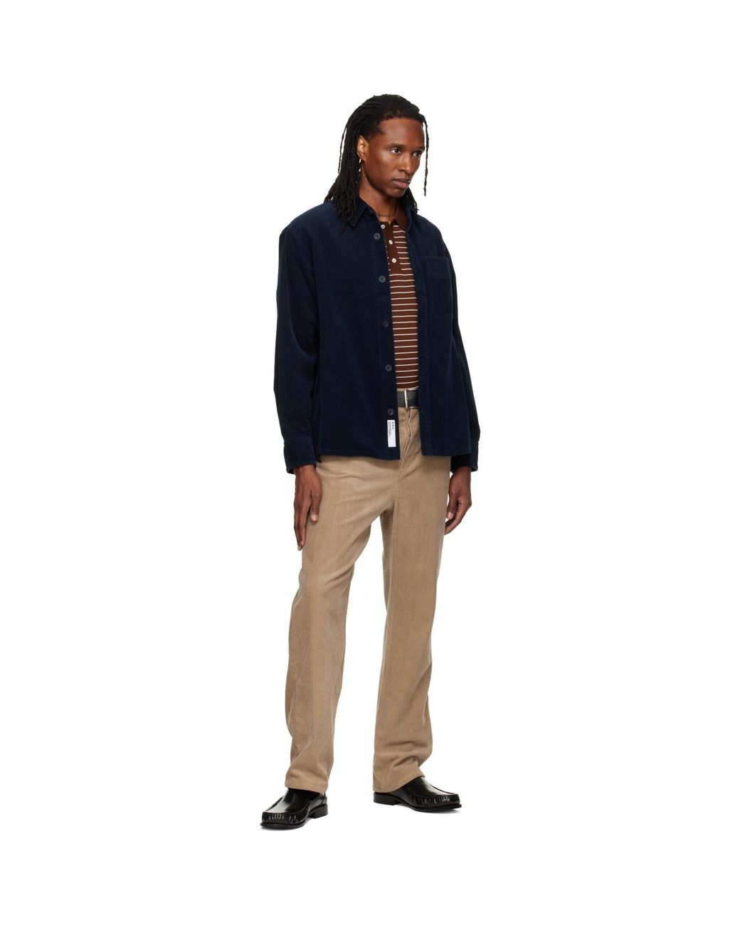 A.P.C. Blue Basile Logo Overshirt for men