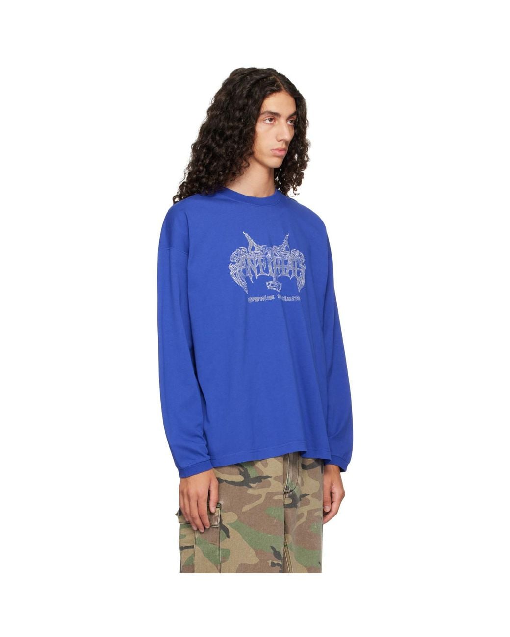 Vetements Blue 'Antihate' Longsleeve T-Shirt for men