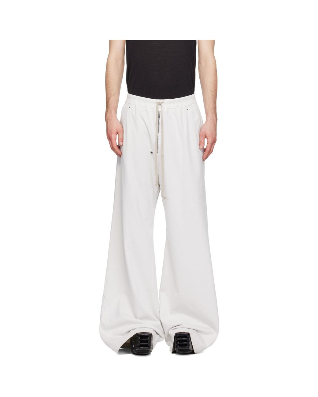 Rick Owens Black Off- Temple Geth Belas Sweatpants for men