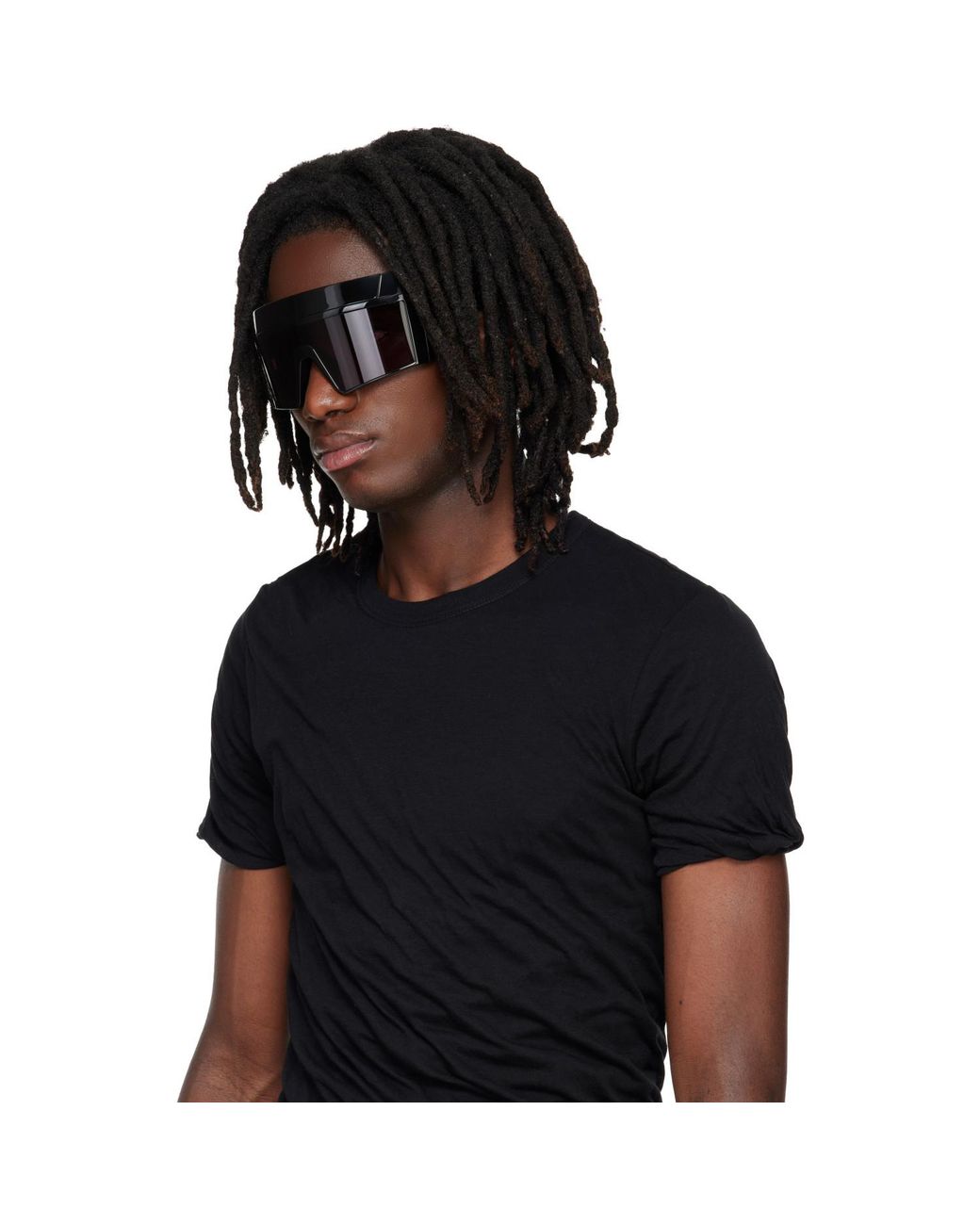 Rick Owens Gray Suicide Edition Rev Shiny Sunglasses for men