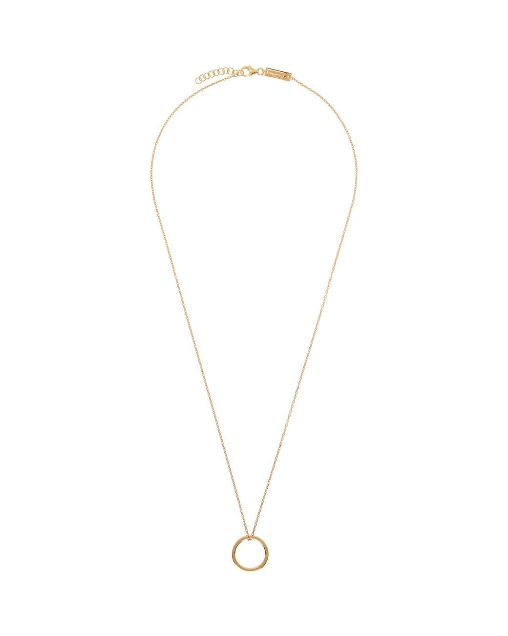 Maison Margiela Metallic Logo Reference Ring Necklace for men