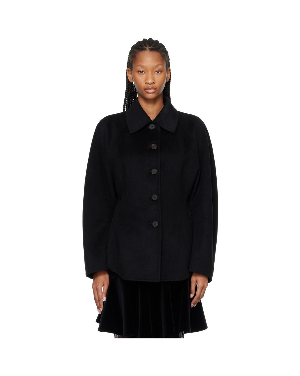 Rohe Black Double-Faced Sculptural Jacket