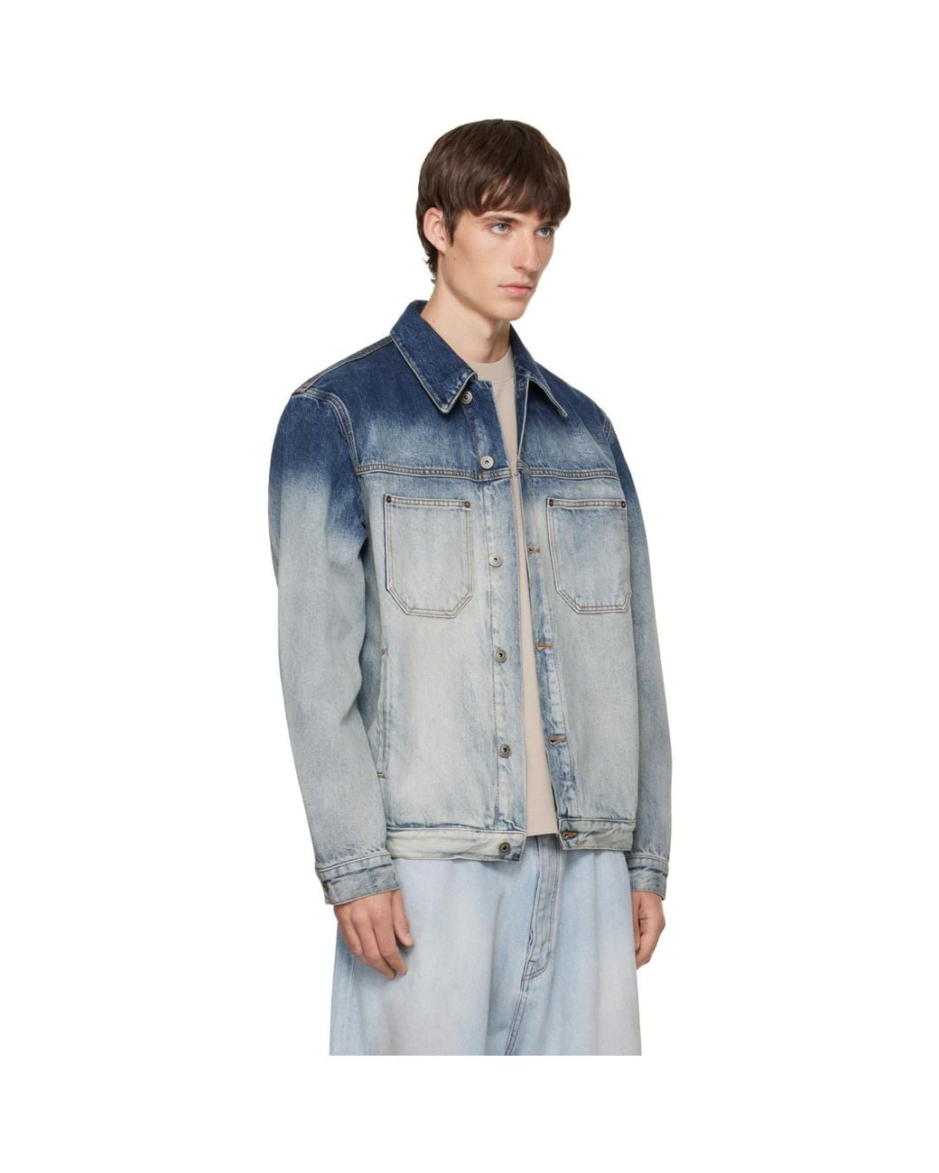Off-White c/o Virgil Abloh Blue Bookish Skate Denim Jacket for men