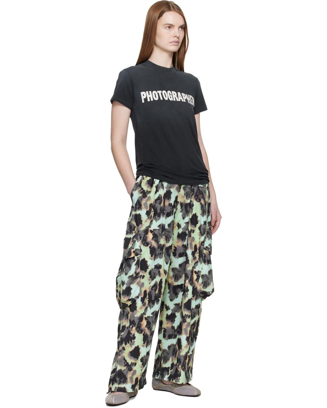 Collina Strada Black Pleated Cargo Pants