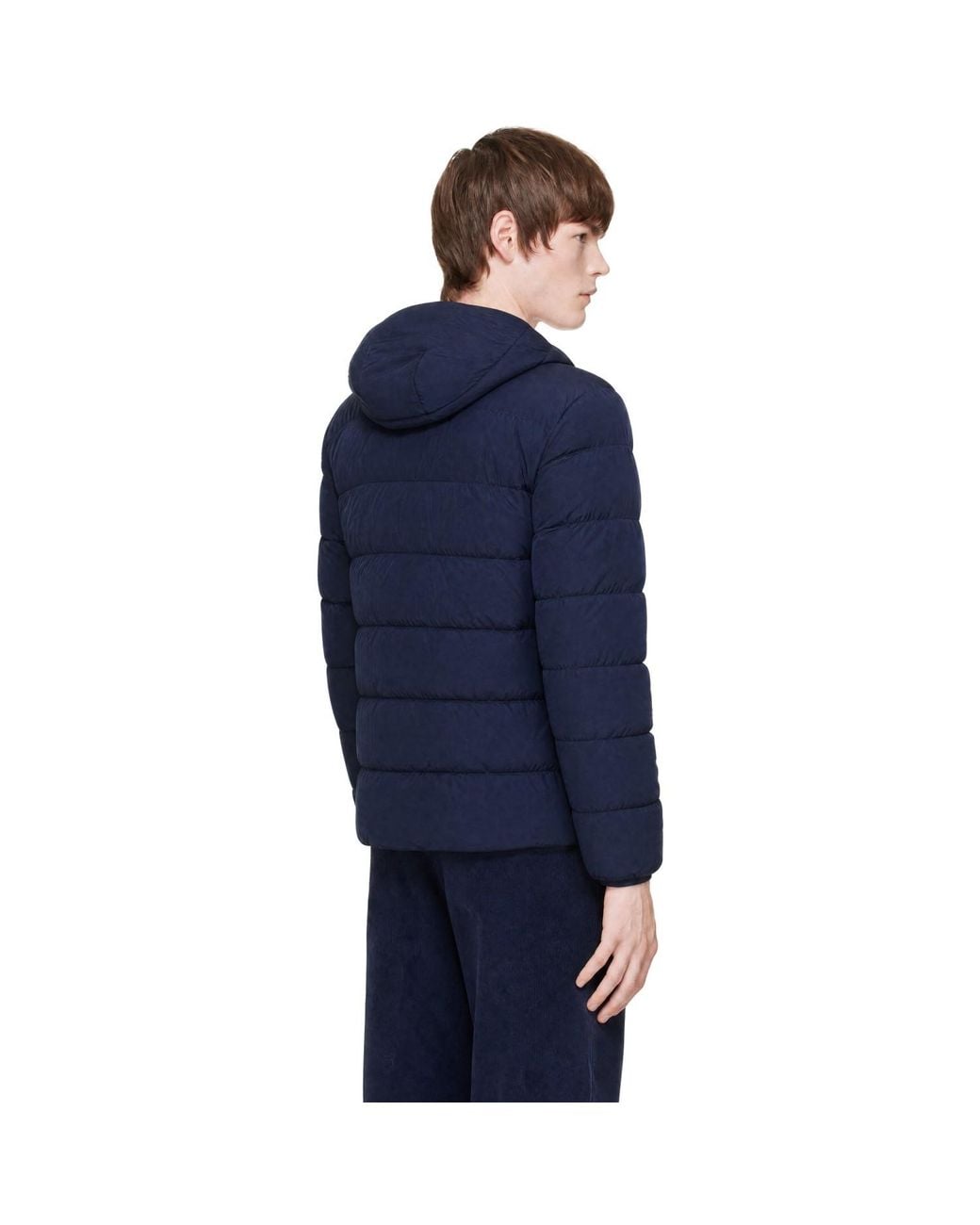 C P Company Blue Chrome-R Goggle Down Jacket for men