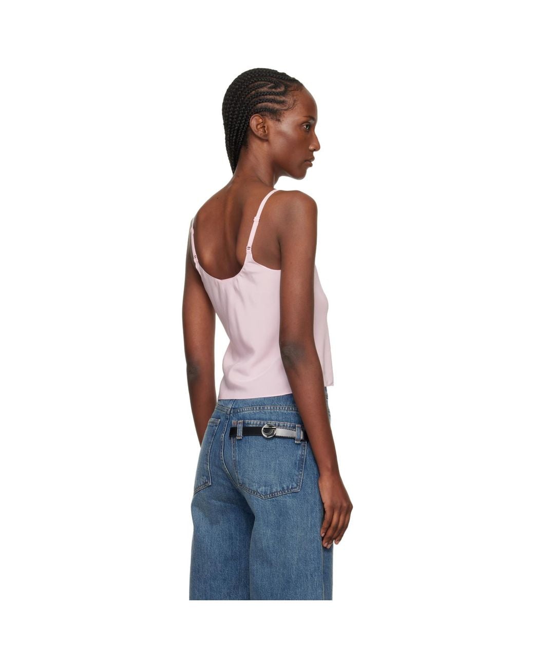 Courreges Black Lingerie Silk Top