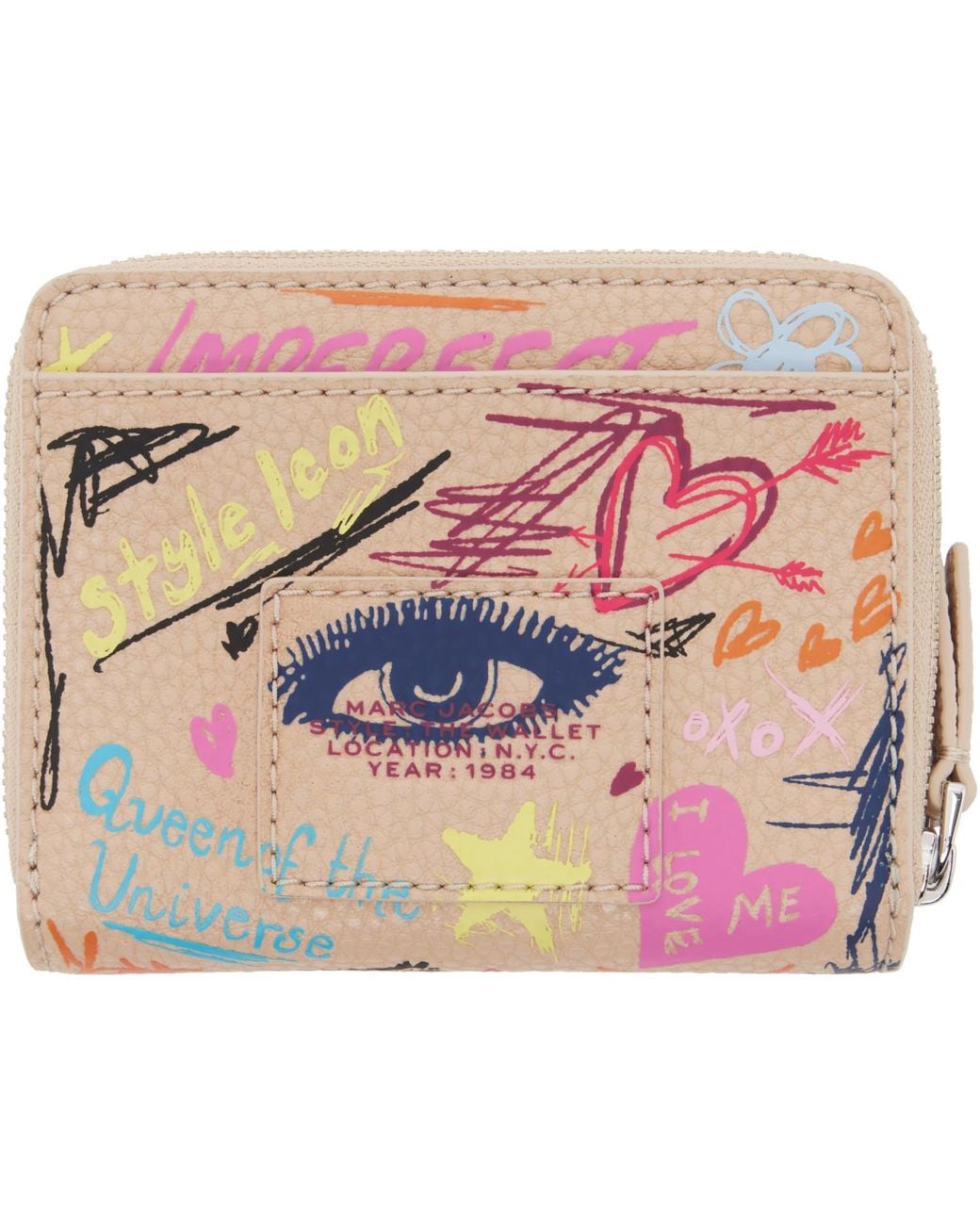 Marc Jacobs Multicolor 'The Punk Scribble Mini Compact' Wallet