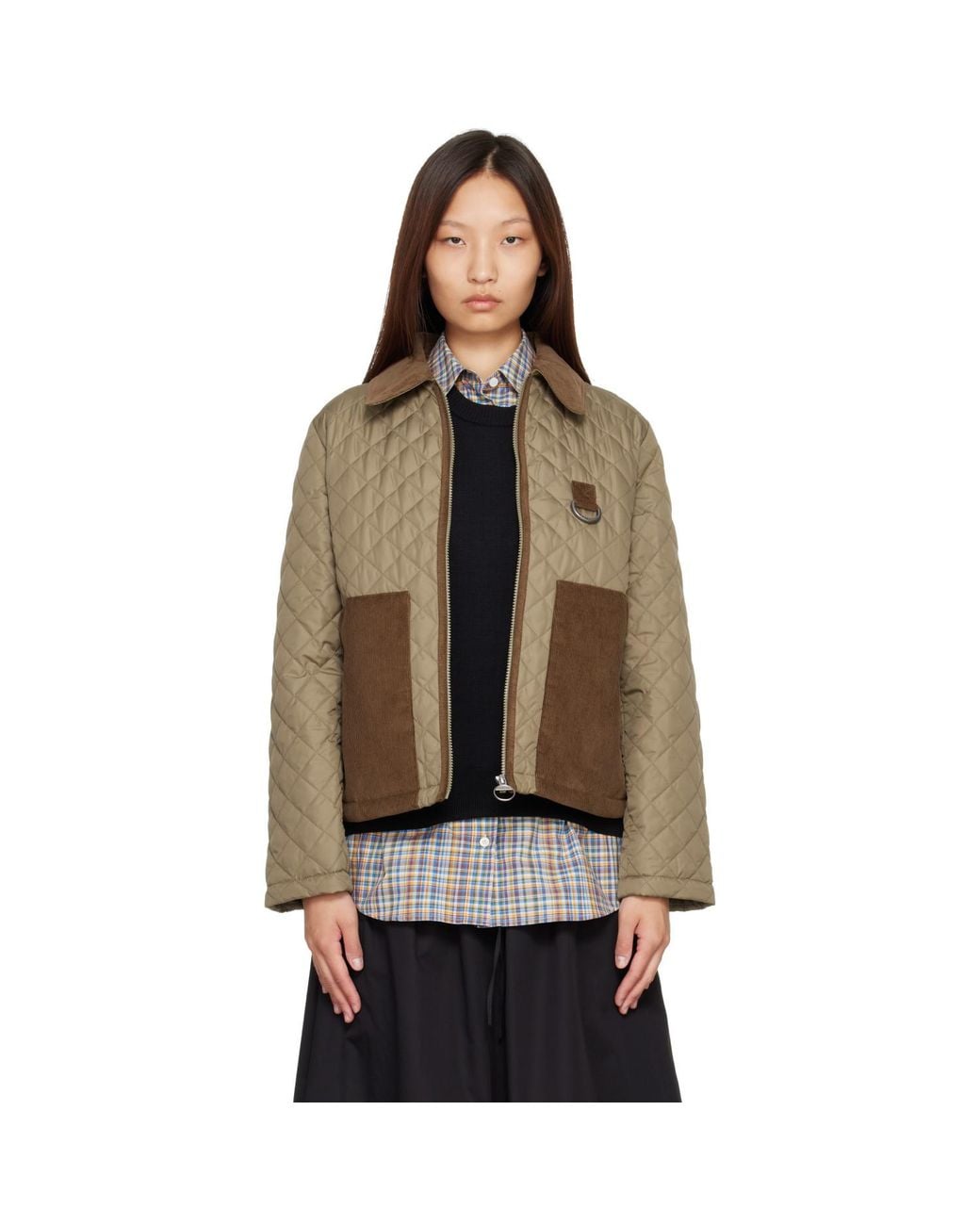 Barbour Brown Khaki Aylesby Quilted Jacket