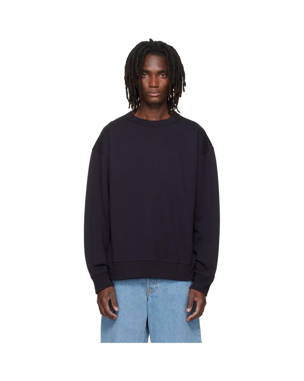 Dries Van Noten Blue Oversized Sweatshirt for men
